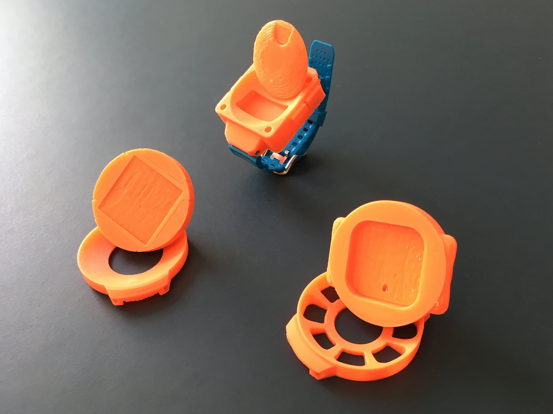 Middle stage 3D printed prototypes.