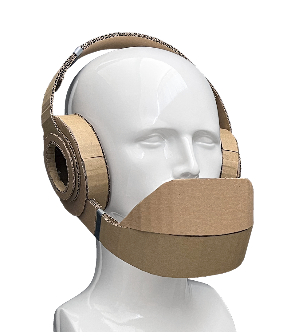 Lower fidelity prototype made from corrugated cardboard.