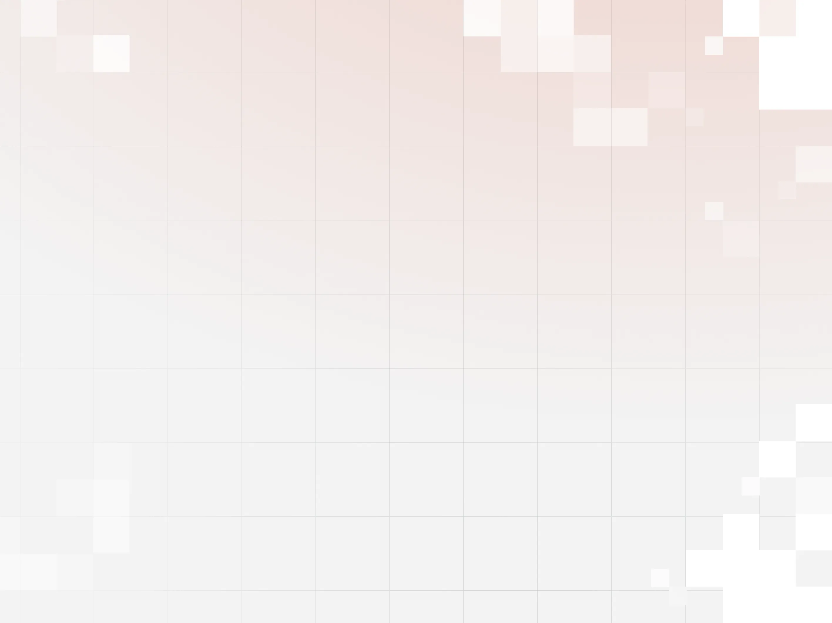 Abstract grid pattern with soft gradient from pale beige to white, featuring scattered pixel-like squares.