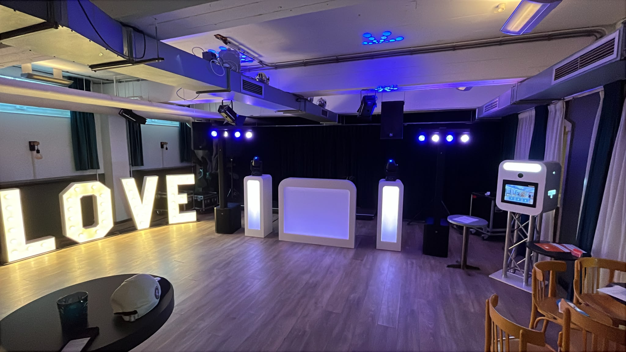 Boothville tijdens technische uitvoering op locatie