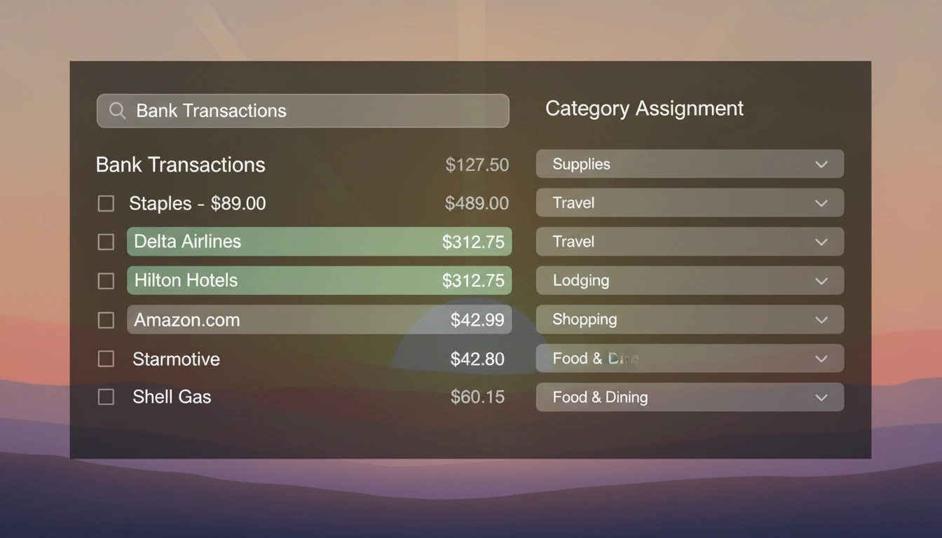 Actually transaction reconciliation view mapping expenses to nonprofit budget categories