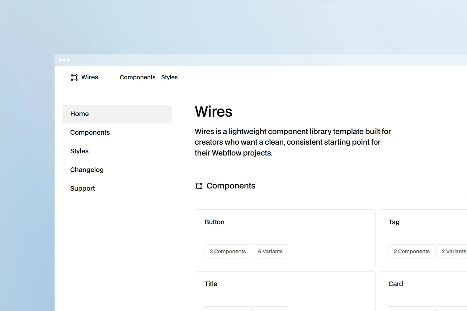 Wires Site Mockup