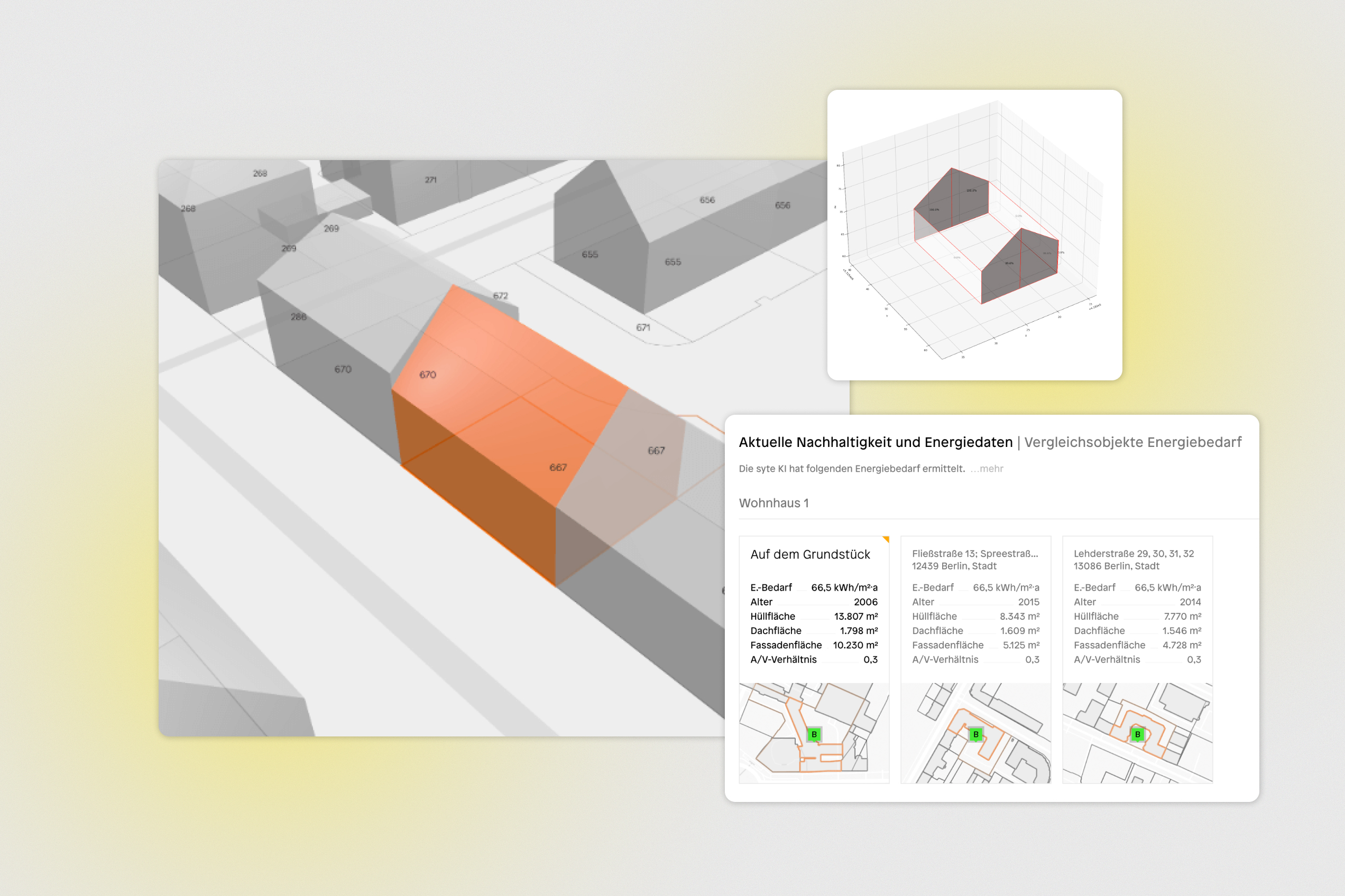 Neu bei syte: 3D-Export von Gebäuden, Vergleichsobjekte für Energiebedarf und Fassadenflächen