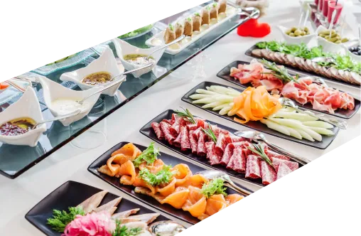 色とりどりのオードブル