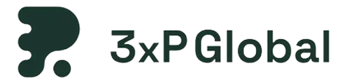 3xP Global company logo with stylized icon to left of text.