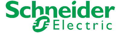 Schneider Electric company logo in green with stylized letter S.