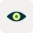 Green eye icon with a yellow center on a light background.