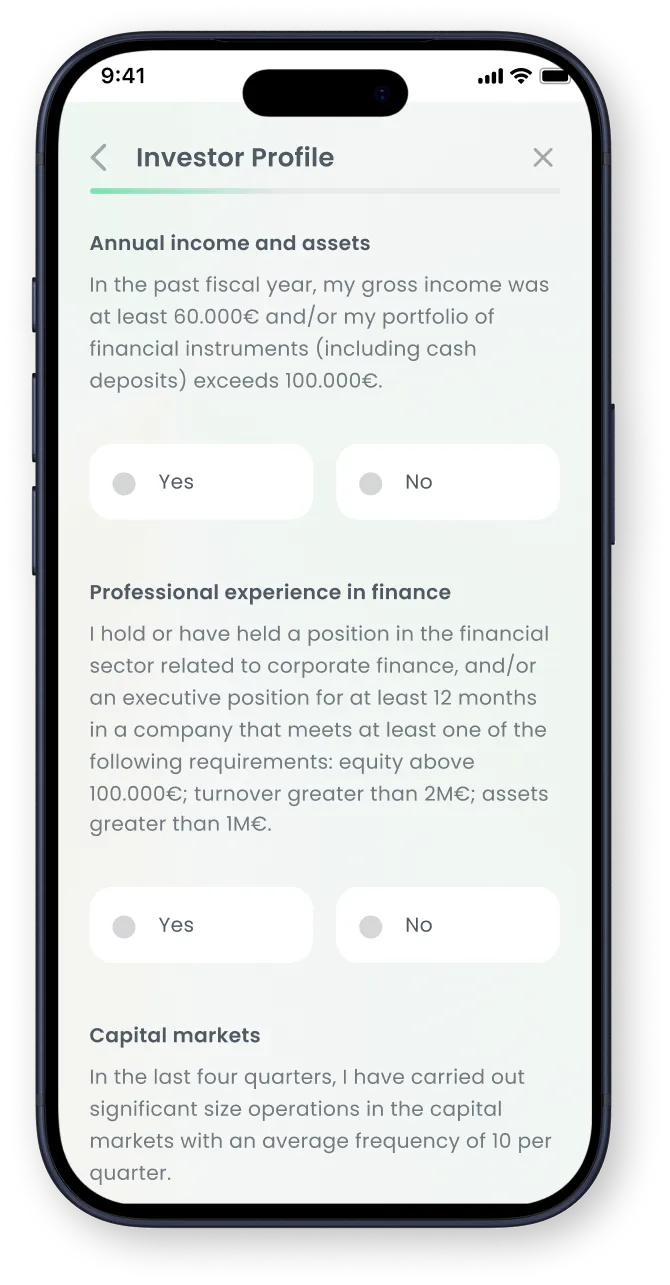 Mobile sign-up screen for Goparity with email input, CAPTCHA, terms acceptance, and register button.