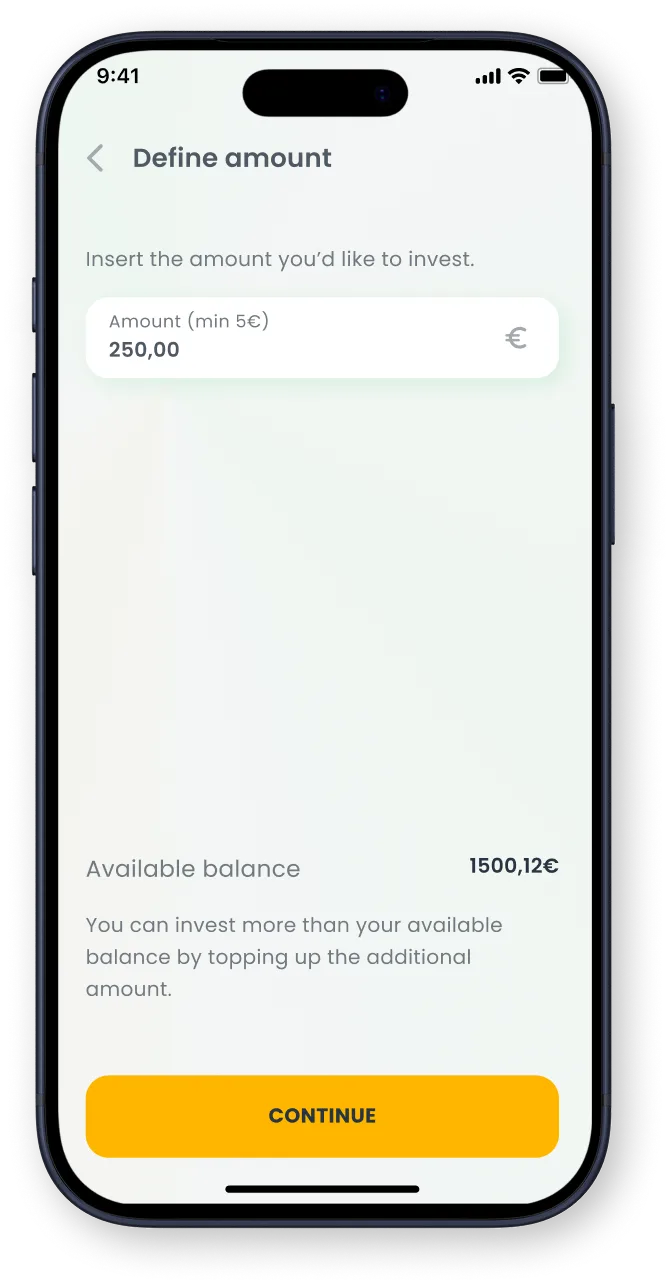 Mobile sign-up screen for Goparity with email input, CAPTCHA, terms acceptance, and register button.