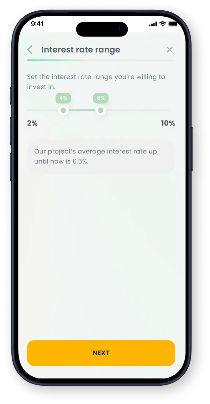 Mobile sign-up screen for Goparity with email input, CAPTCHA, terms acceptance, and register button.