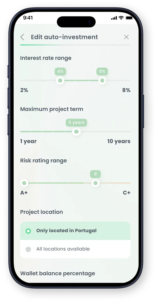 Mobile sign-up screen for Goparity with email input, CAPTCHA, terms acceptance, and register button.