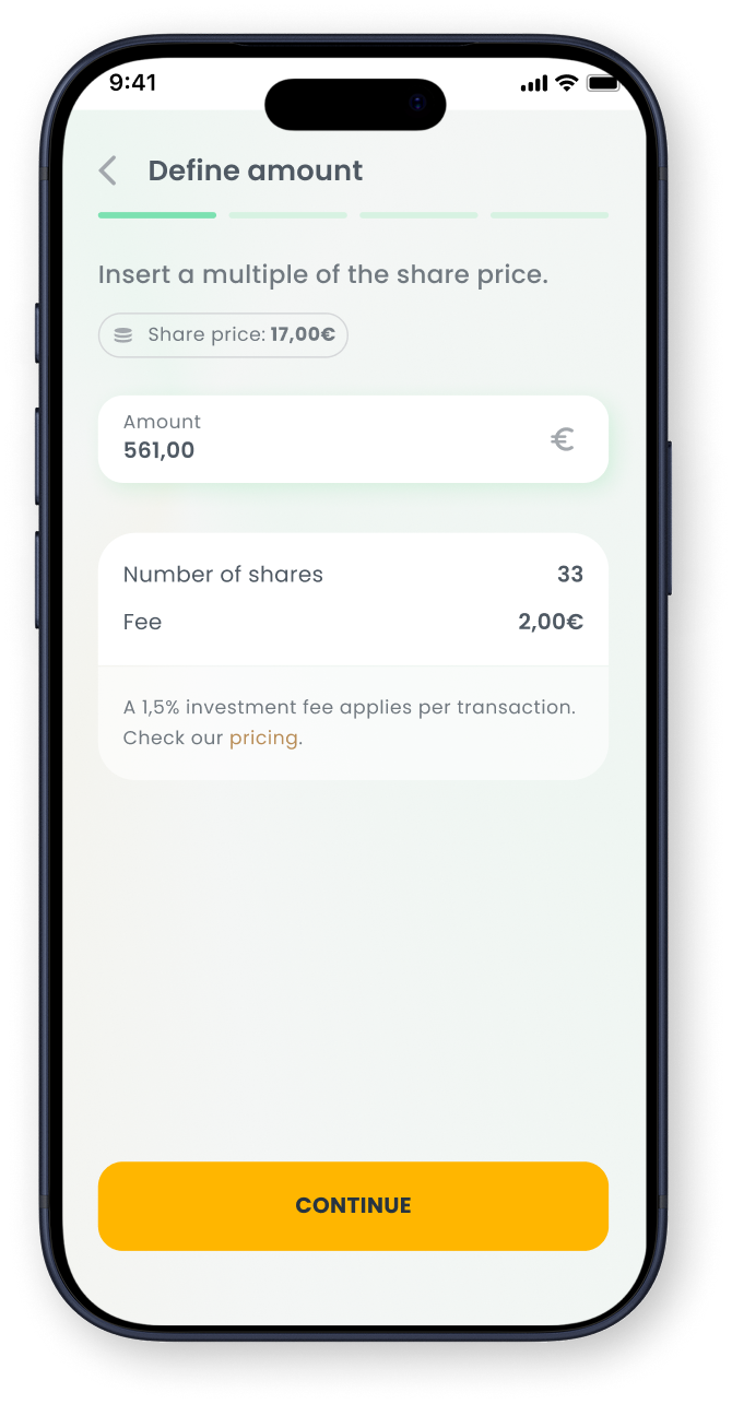 Mobile sign-up screen for Goparity with email input, CAPTCHA, terms acceptance, and register button.