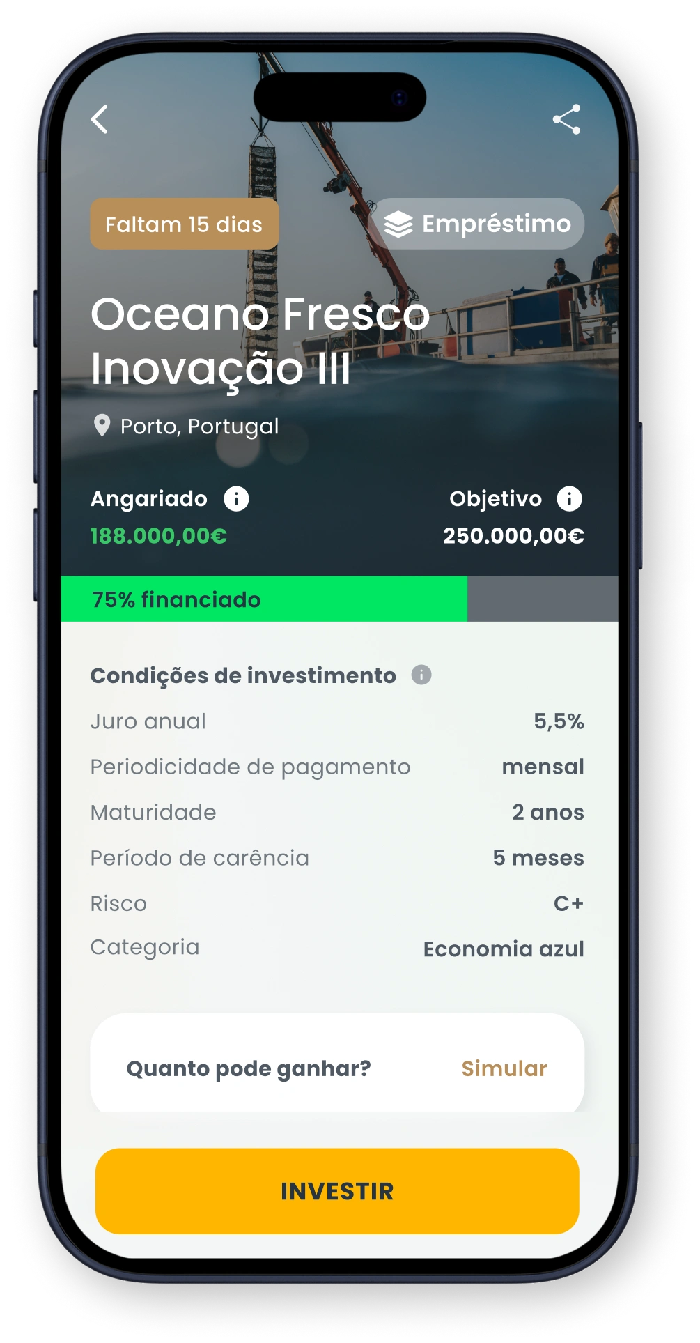 Mobile sign-up screen for Goparity with email input, CAPTCHA, terms acceptance, and register button.