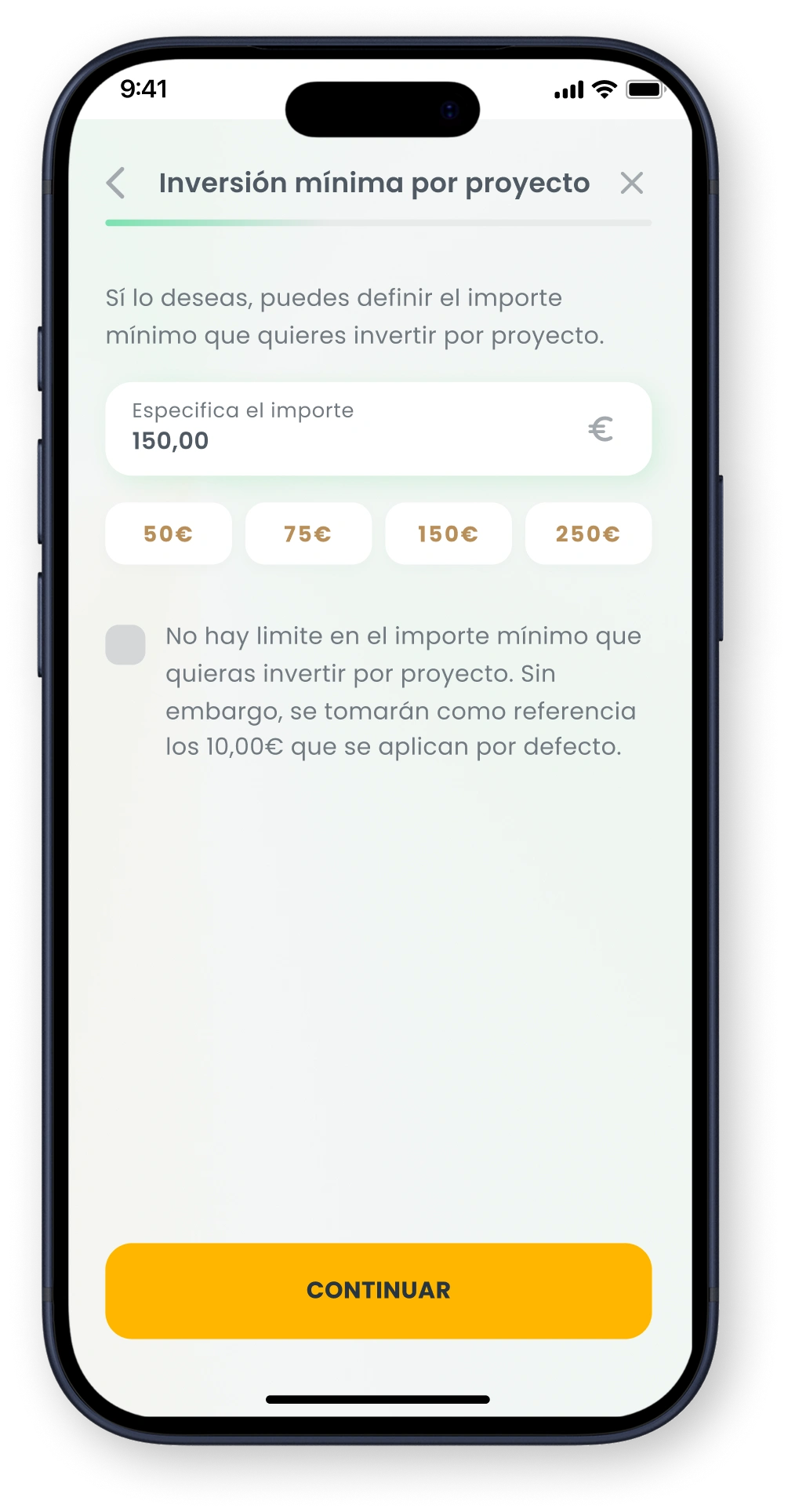 Mobile sign-up screen for Goparity with email input, CAPTCHA, terms acceptance, and register button.
