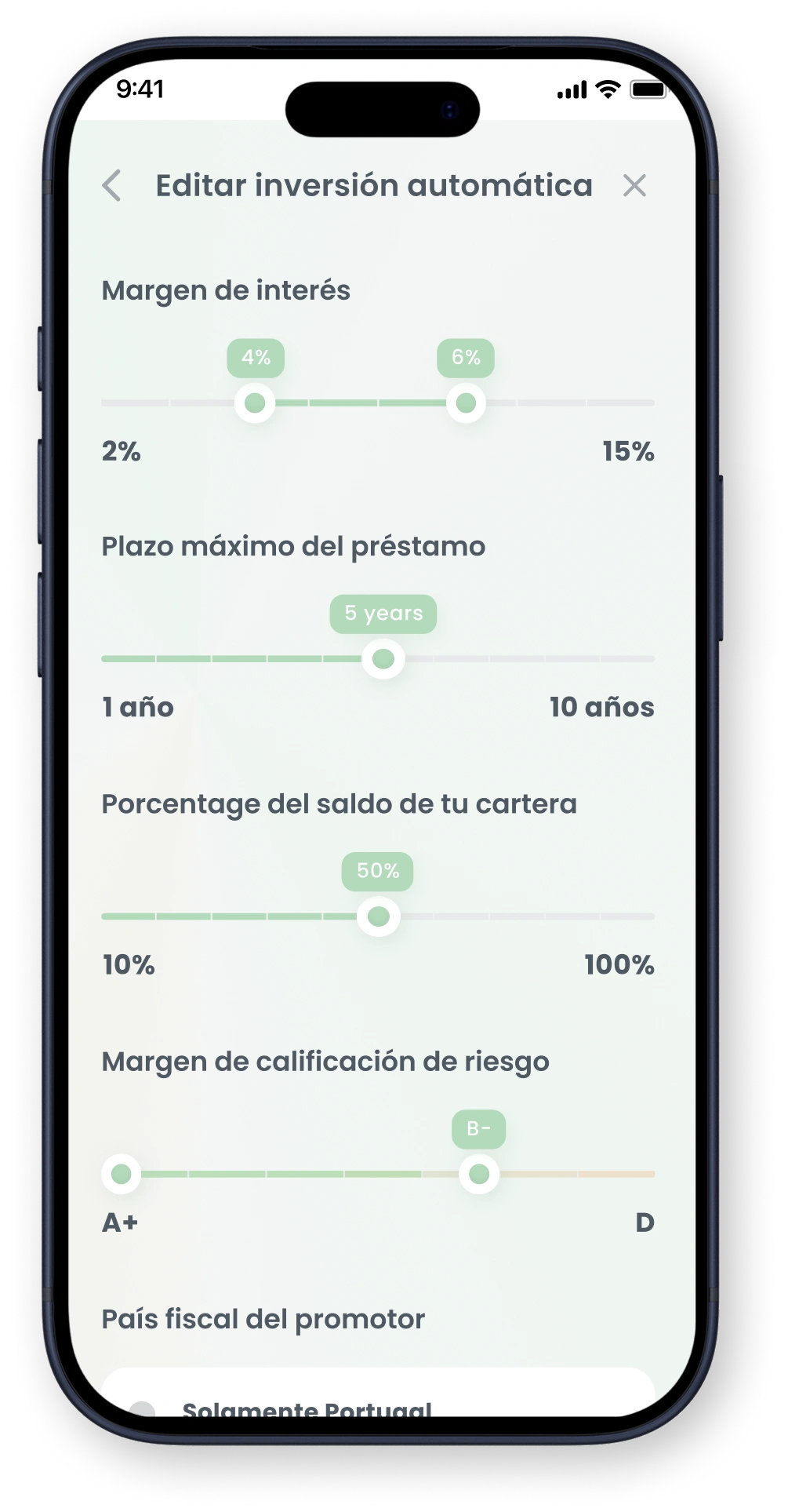 Mobile sign-up screen for Goparity with email input, CAPTCHA, terms acceptance, and register button.