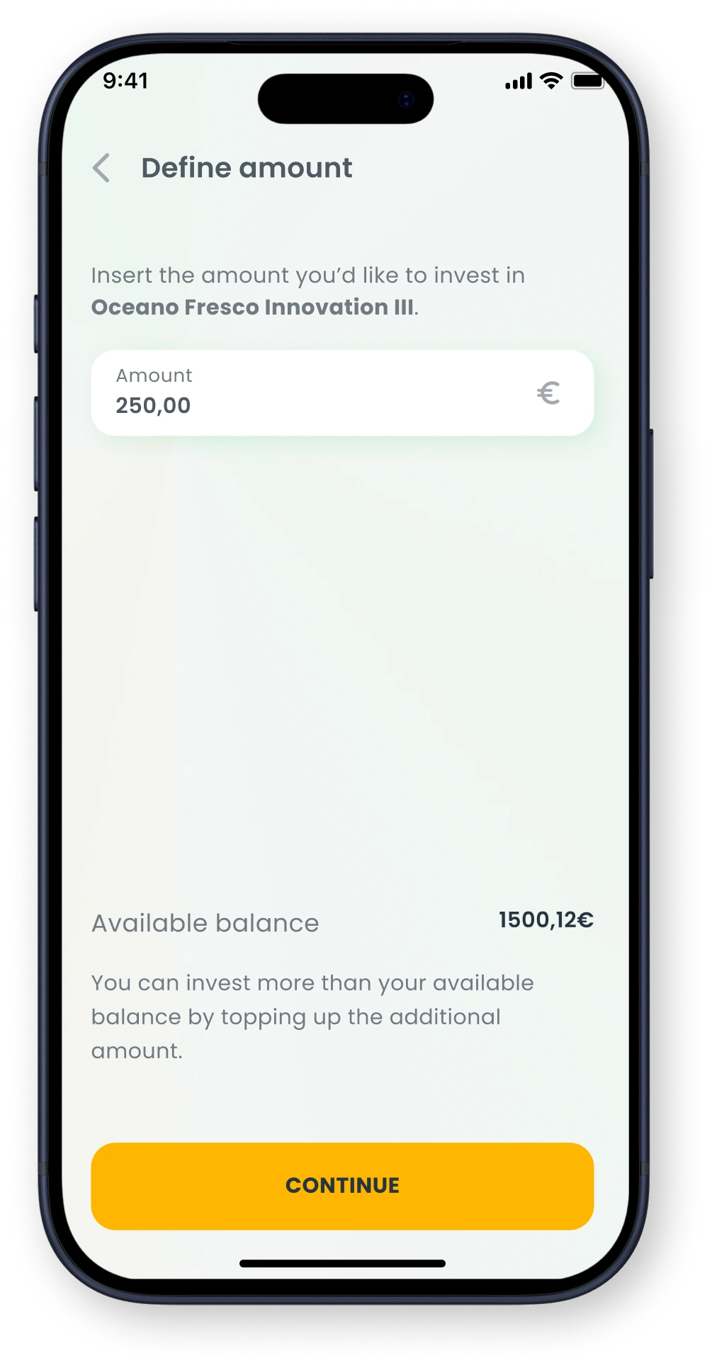 Mobile sign-up screen for Goparity with email input, CAPTCHA, terms acceptance, and register button.