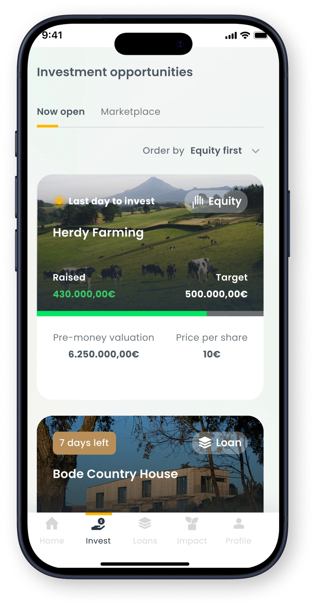 Mobile sign-up screen for Goparity with email input, CAPTCHA, terms acceptance, and register button.