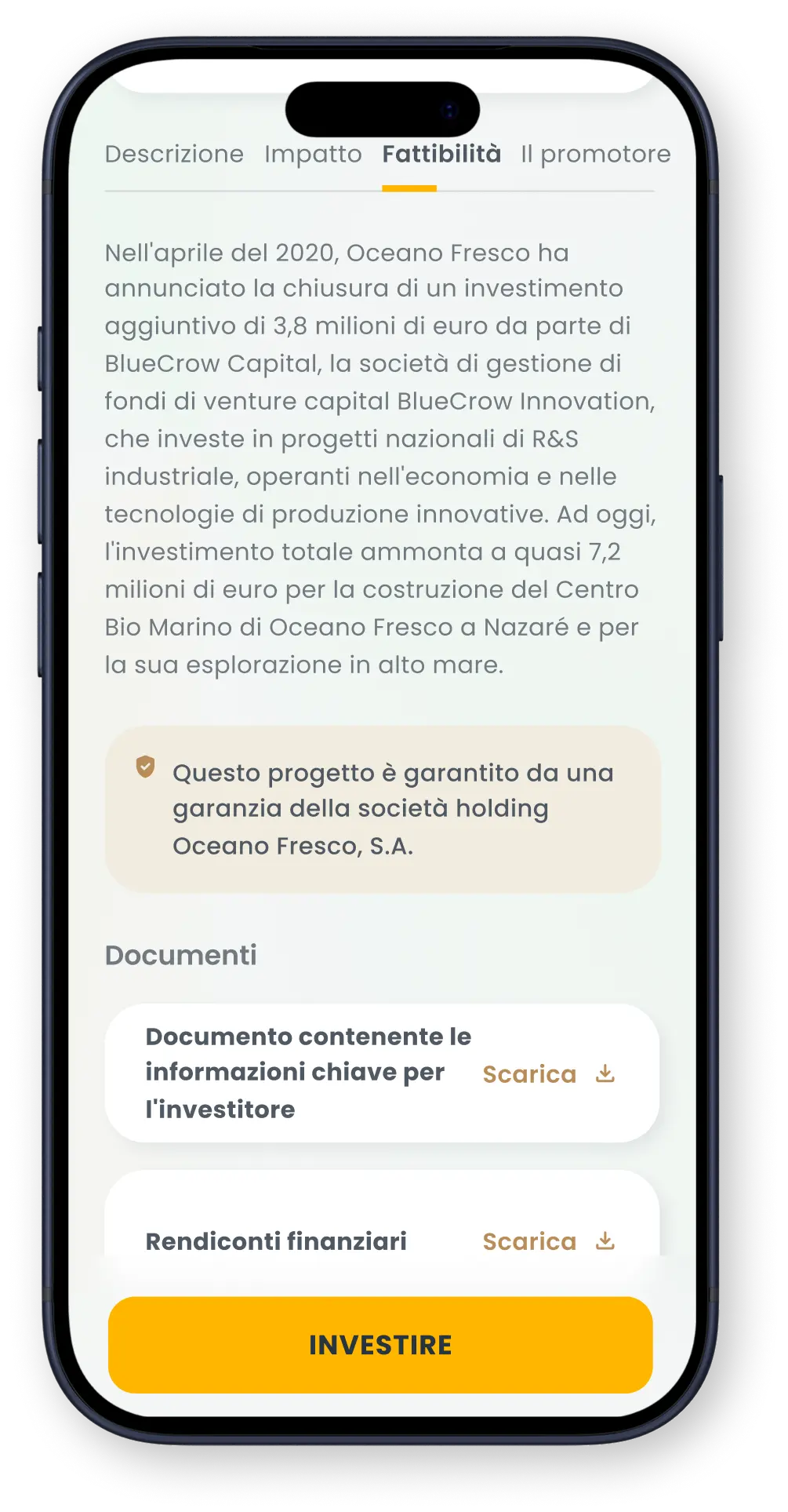 Schermata di registrazione mobile per Goparity con campo email, CAPTCHA, accettazione dei termini e pulsante di registrazione.
