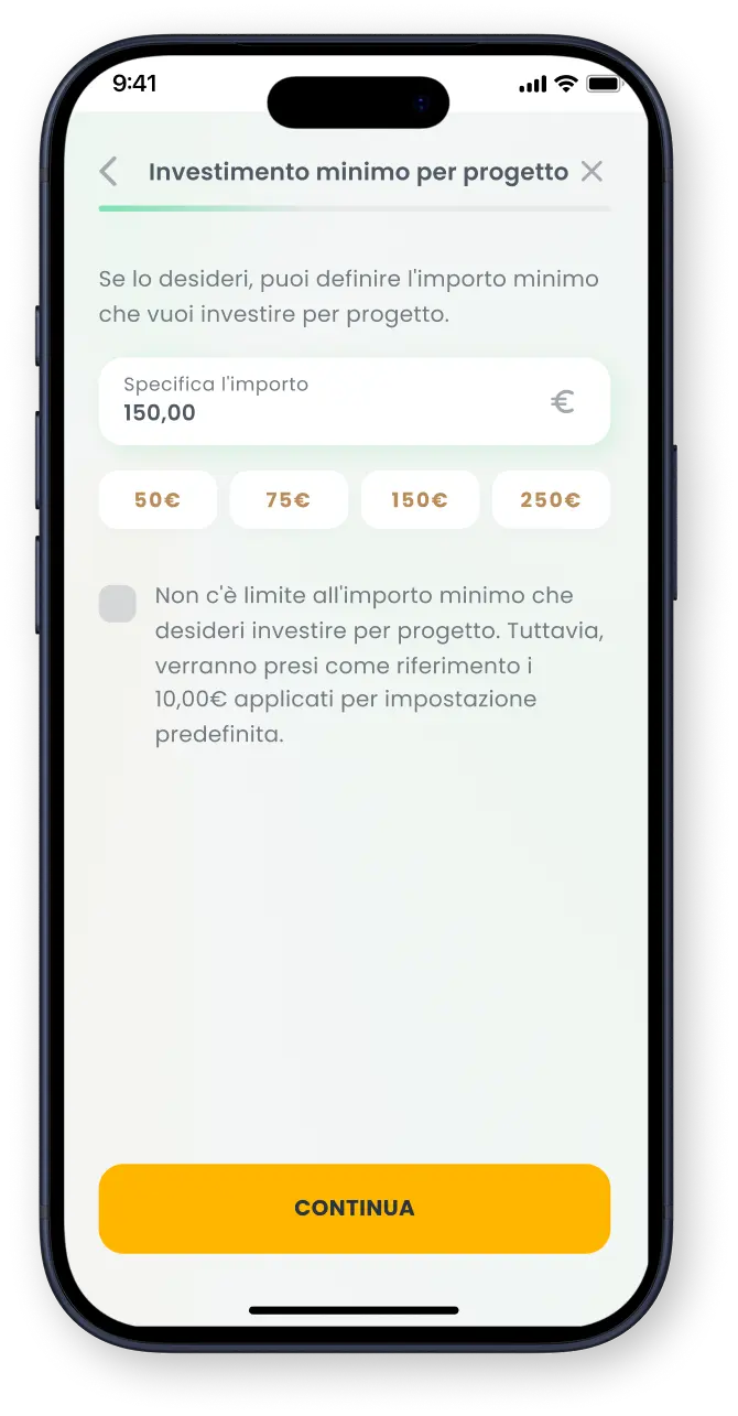 Schermata di registrazione mobile di Goparity con campo email, CAPTCHA, accettazione dei termini e pulsante di registrazione.