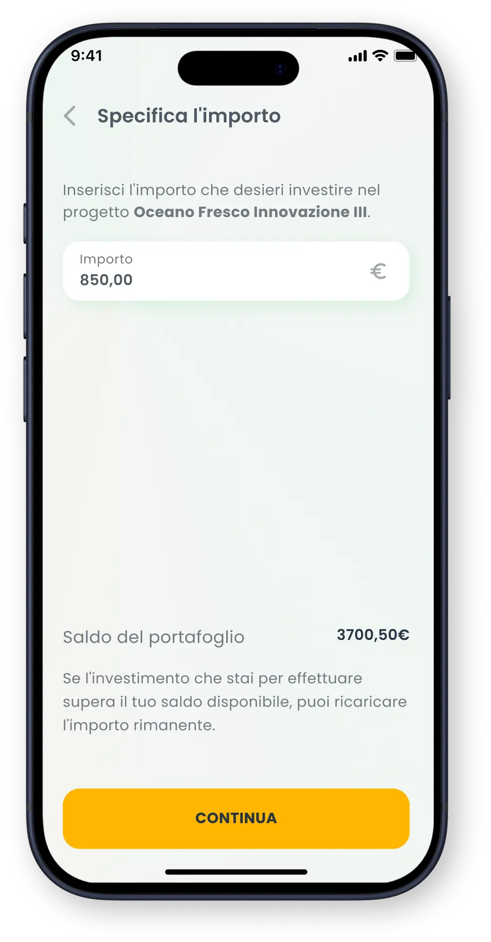 Schermata di registrazione mobile per Goparity con campo email, CAPTCHA, accettazione dei termini e pulsante di registrazione.