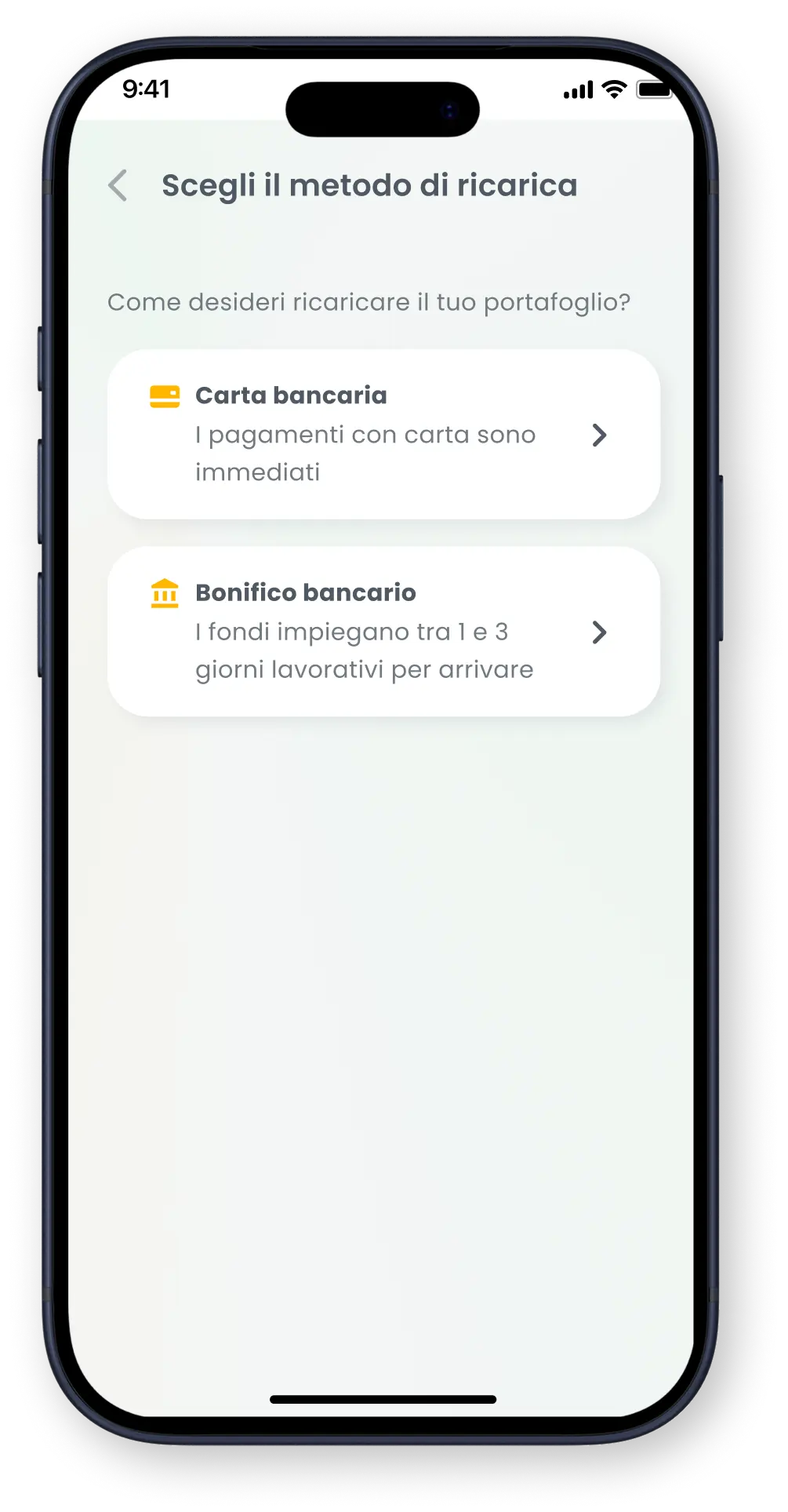 Schermata di registrazione mobile per Goparity con inserimento email, CAPTCHA, accettazione dei termini e pulsante di registrazione.