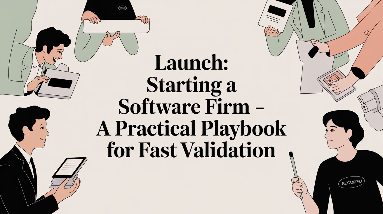 Launch: starting a software firm - A practical playbook for fast validation