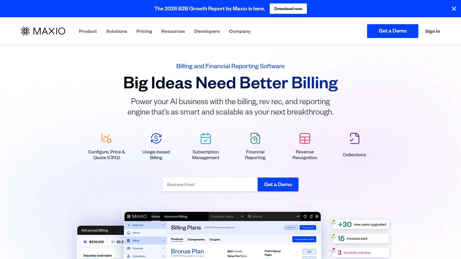 Maxio (formerly Chargify + SaaSOptics)