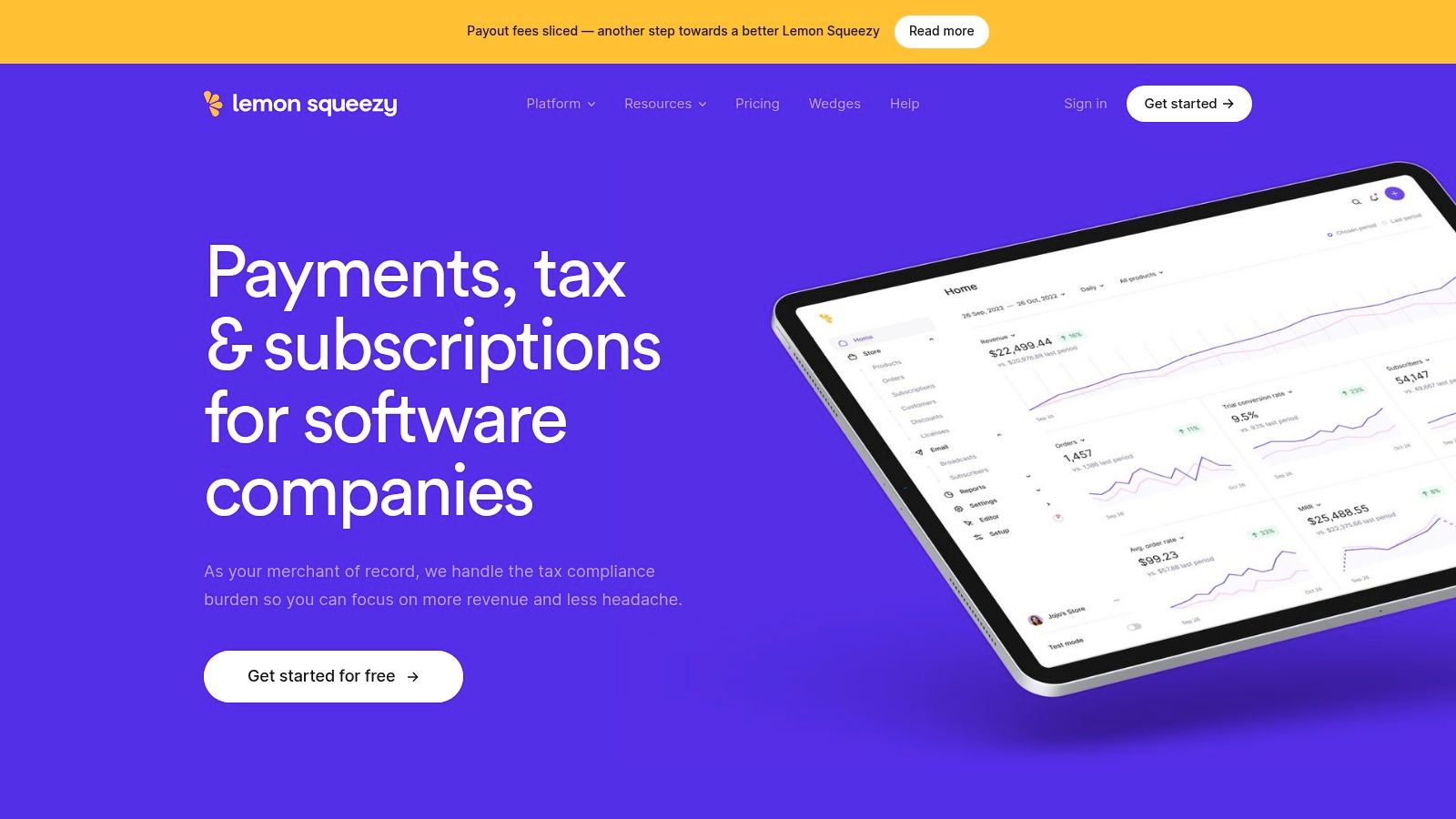 Lemon Squeezy subscription dashboard
