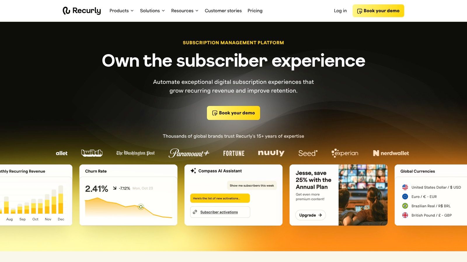 Recurly subscription platform