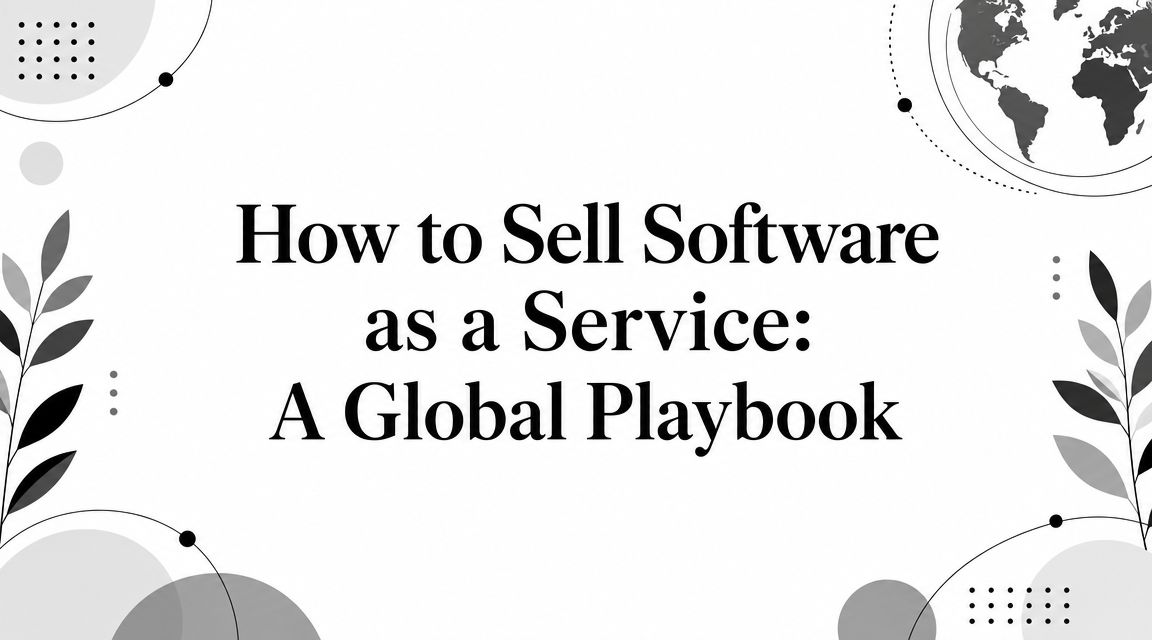 How to Sell Software as a Service: A Global Playbook