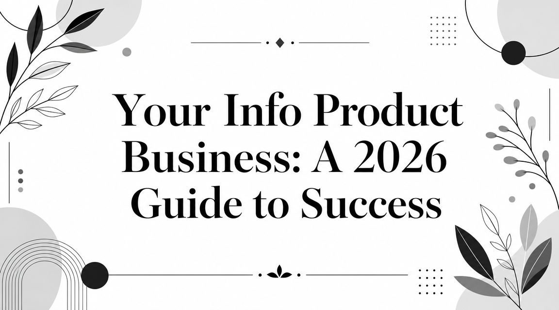 Your Info Product Business: A 2026 Guide to Success