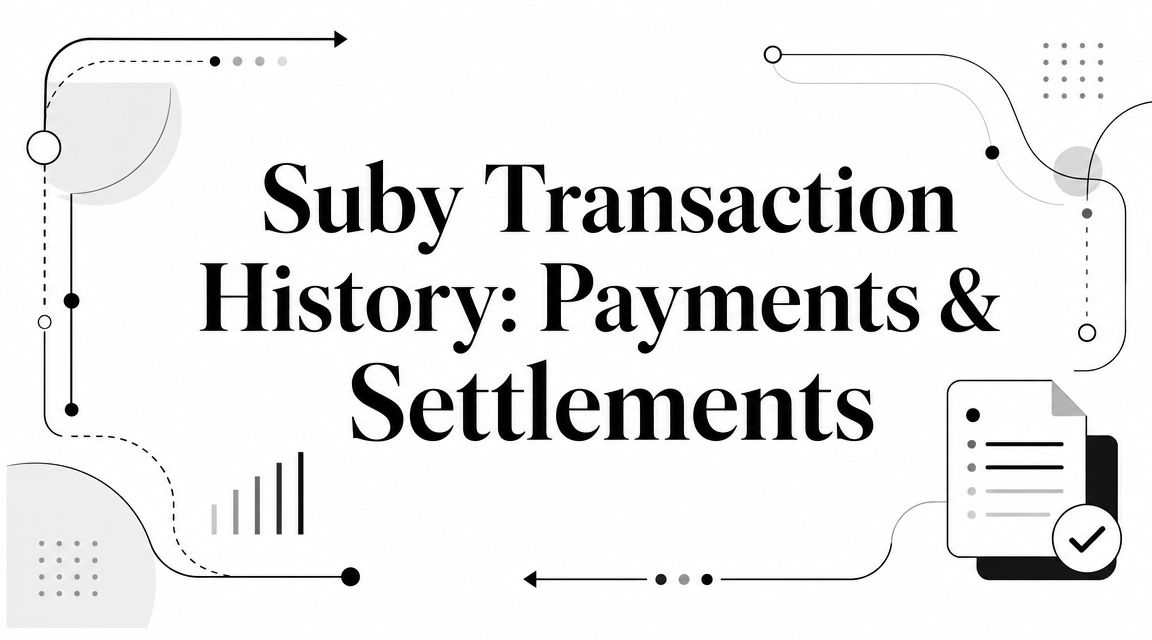 Suby Transaction History: Payments & Settlements