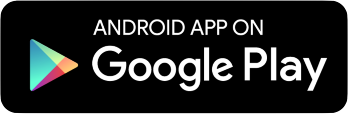 Google Play badge with colorful play icon and text reading 'Android app on Google Play' on a black rounded rectangle.