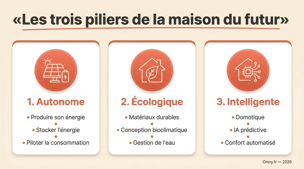Les trois piliers de la maison du futur : autonome, écologique, intelligente