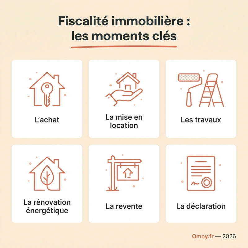 Fiscalité immobilière : les moments clés, de l'achat à la revente