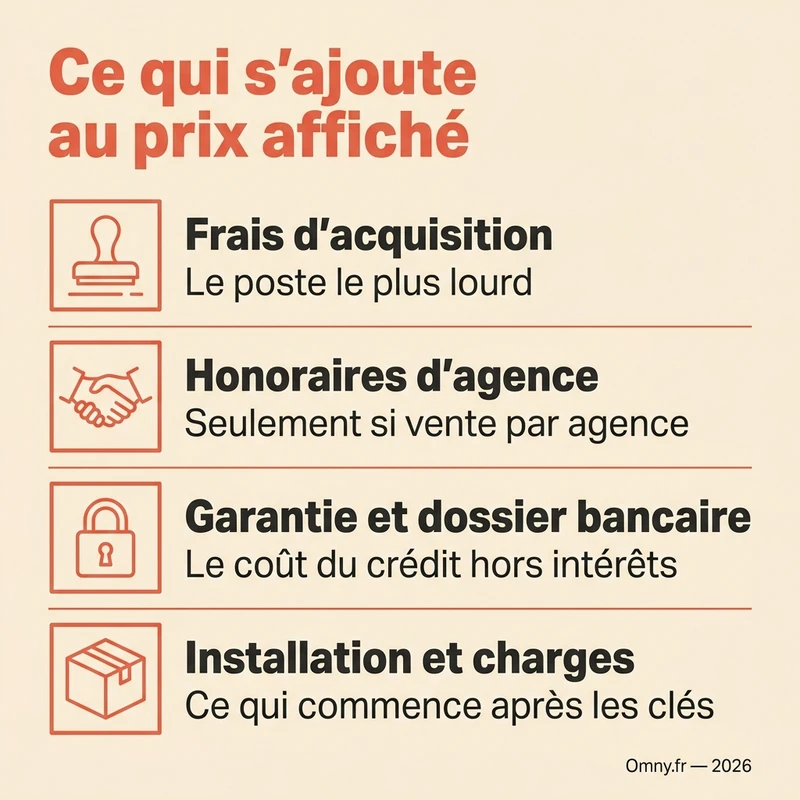 Les quatre postes de frais qui s’ajoutent au prix affiché d’un achat immobilier