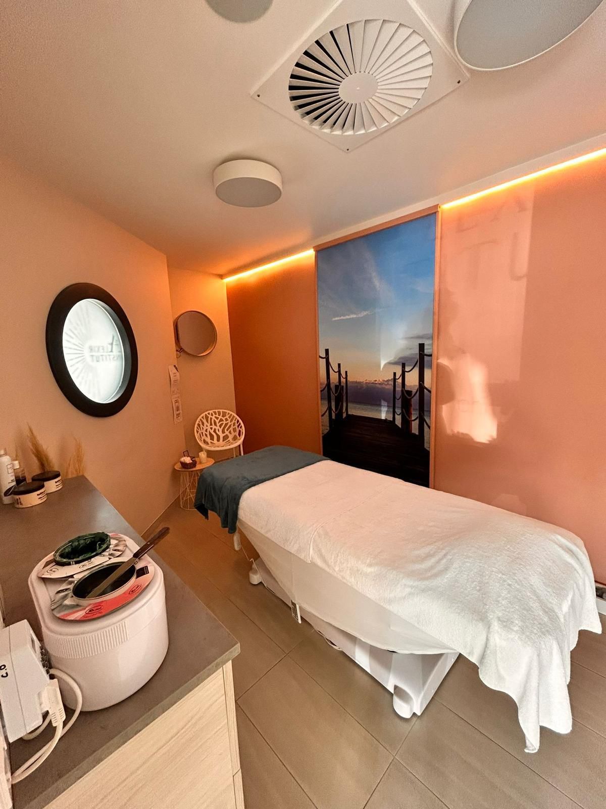 Cabine de soin Institut de beauté Alexir Vinzier