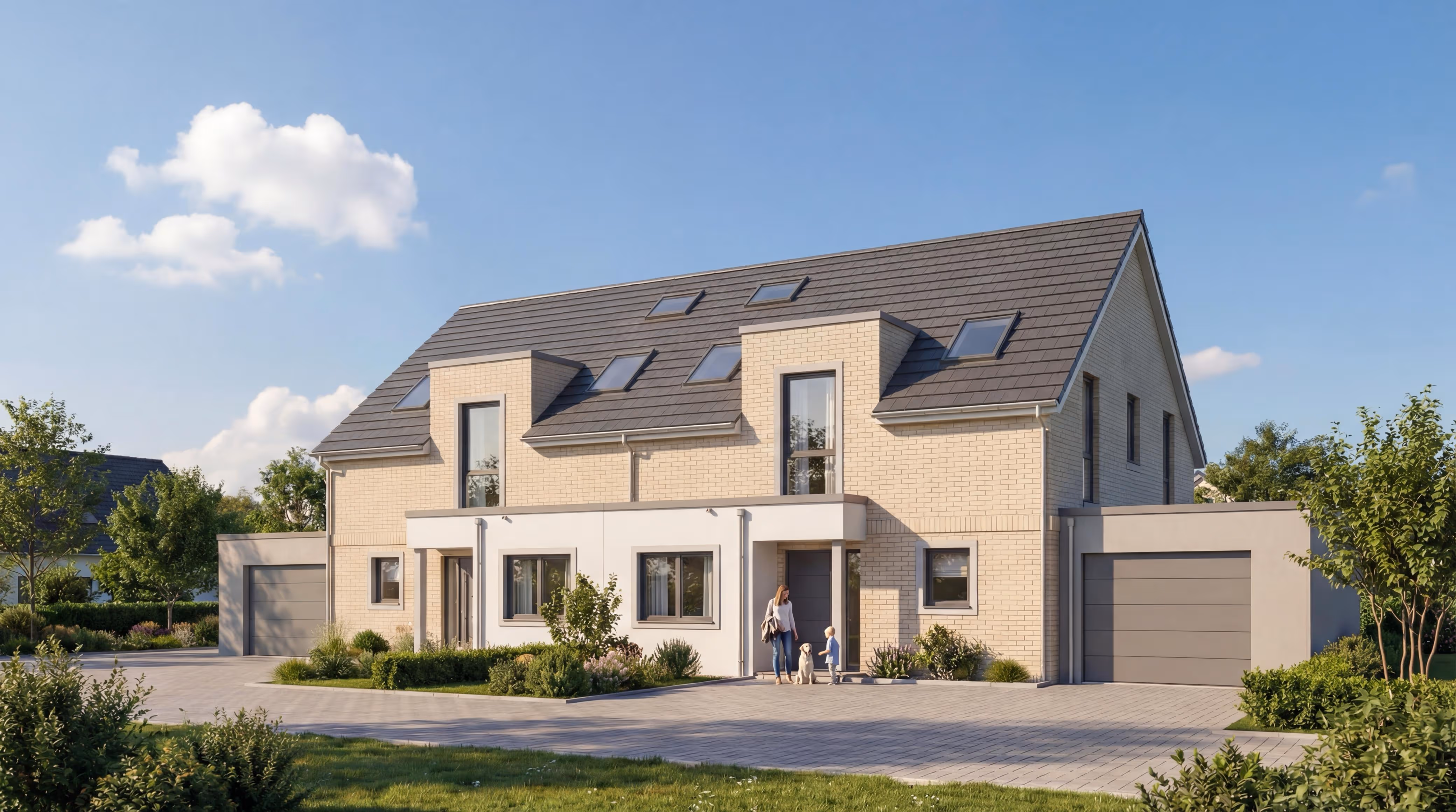 Visualisierung des Neubauprojektes Dorfstraße