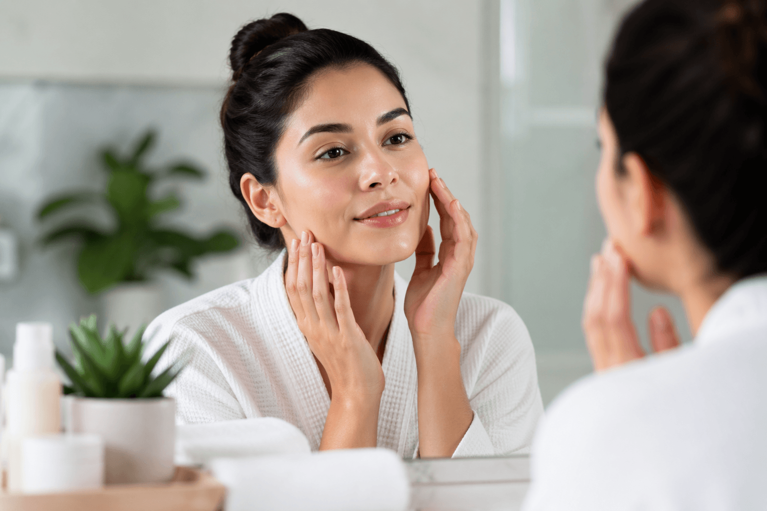 RF microneedling before and after results showing improved skin texture in Las Vegas Nevada