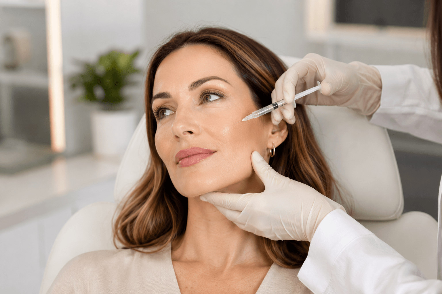Dermal filler cheek treatment restoring volume and lift in Las Vegas Nevada