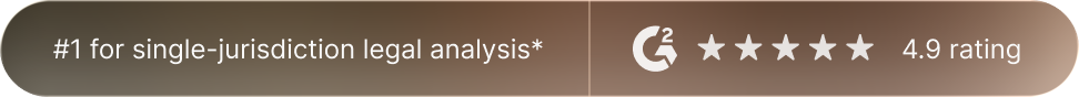 Rated #1 in legal AI accuracy by VALS AI | G2 4.9 rating