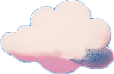 Soft pastel pink and white cloud illustration with shading.