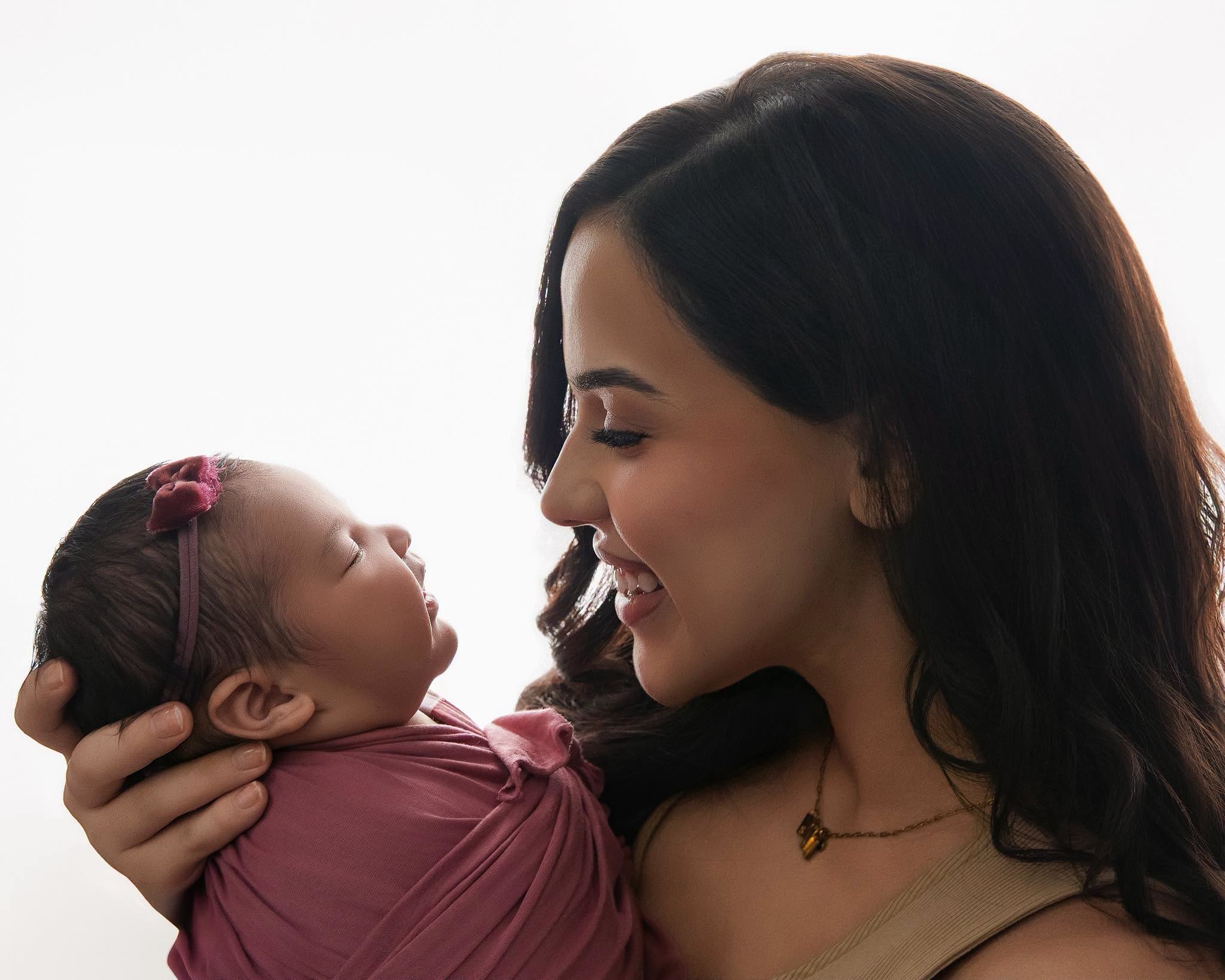 Christy holding her newborn