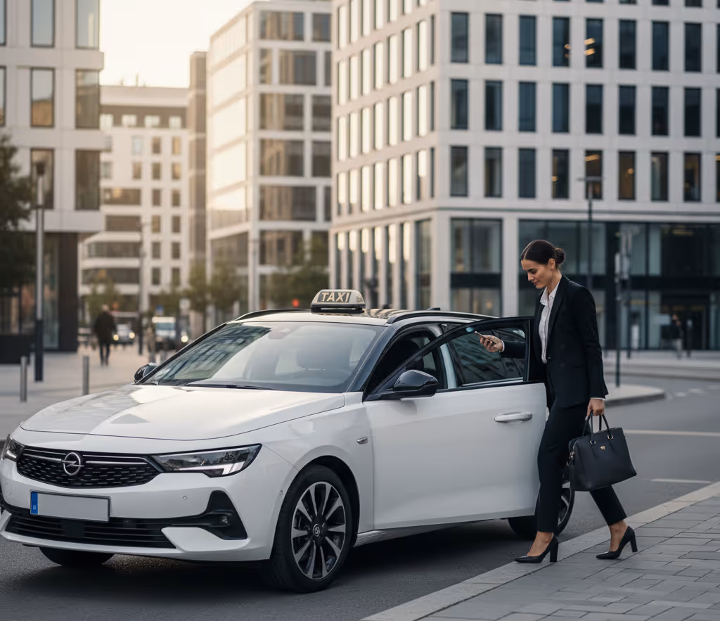 Intérieur minimaliste avec un mur blanc courbé, des colonnes verticales et une ouverture sur un paysage extérieur.
