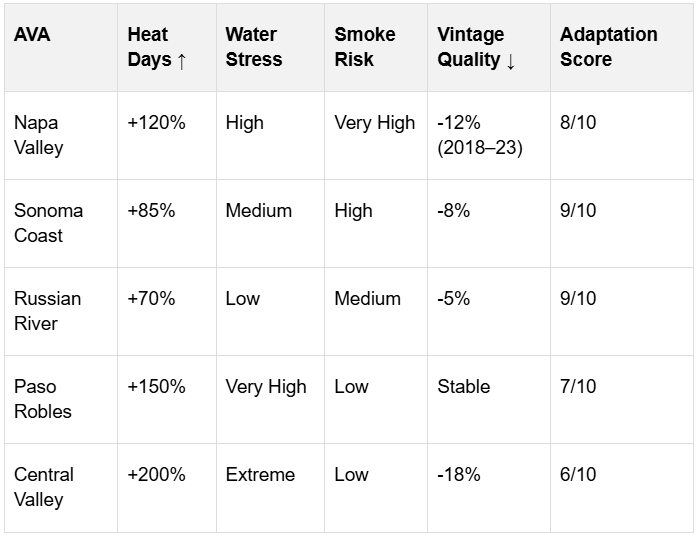 A chart showing Climate Vulnerability Index