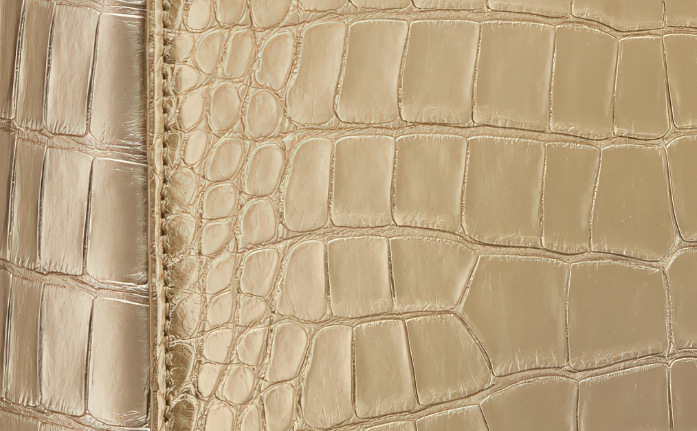 21K Champagne Gold on Alligator Handbag
