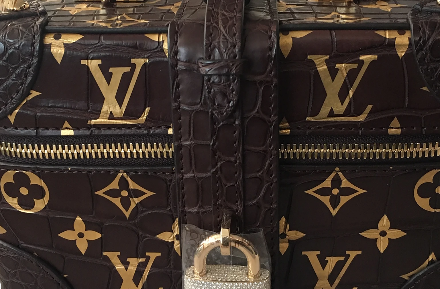 24K Gold Monogram on Alligator Leather