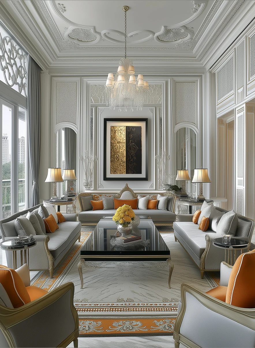 24K Gold Artwork in an Hotel Lounge