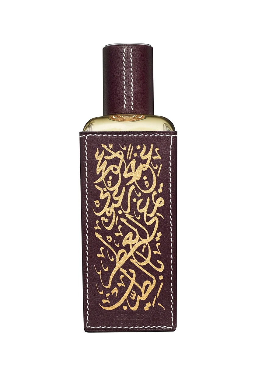 24k Gold Calligraphy on Calfskin Perfume Case