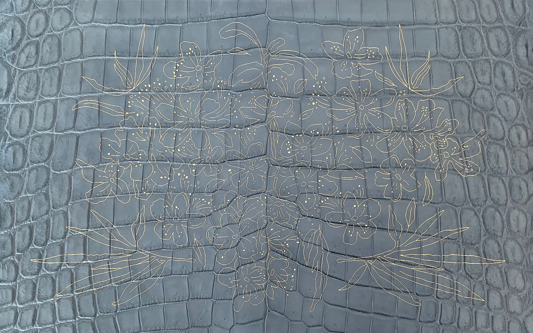 24K GoldEngraving on Alligator Leather